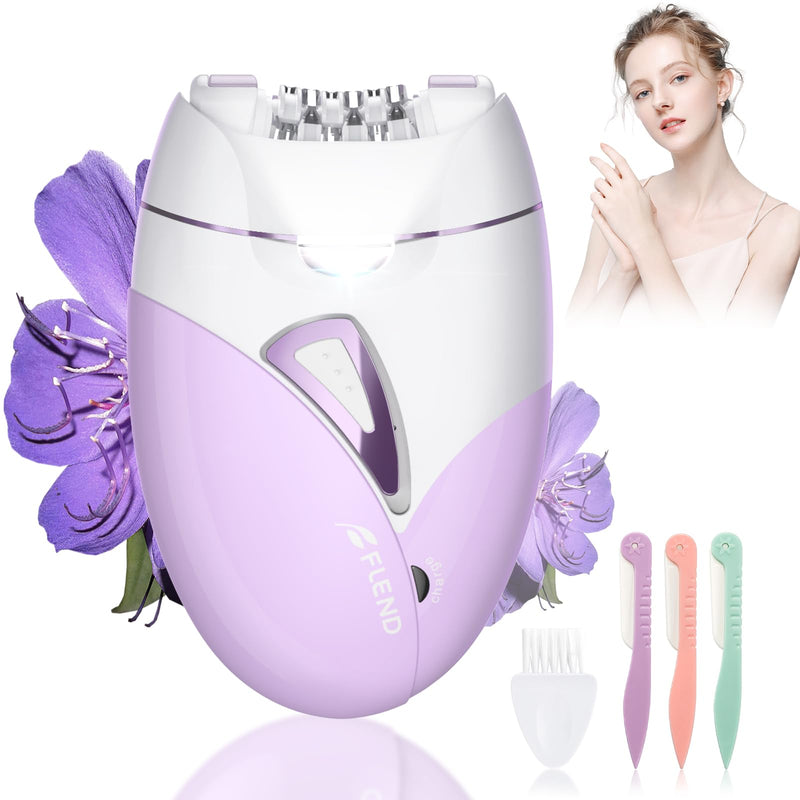 Epilators, 2-Speed Painless Smooth Glide Epilator for Women, Cordless Rechargeable Facial Hair Removal Epilator, Hair Removal Device for Women's Face Legs Bikini Area Arms Legs Purple