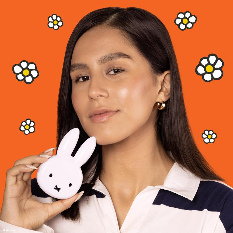 The Crème Shop Miffy Bestsellers Set Miffy Makeup Bag, Compact Mirror and Tinted Lip Balm (Rare Rose)