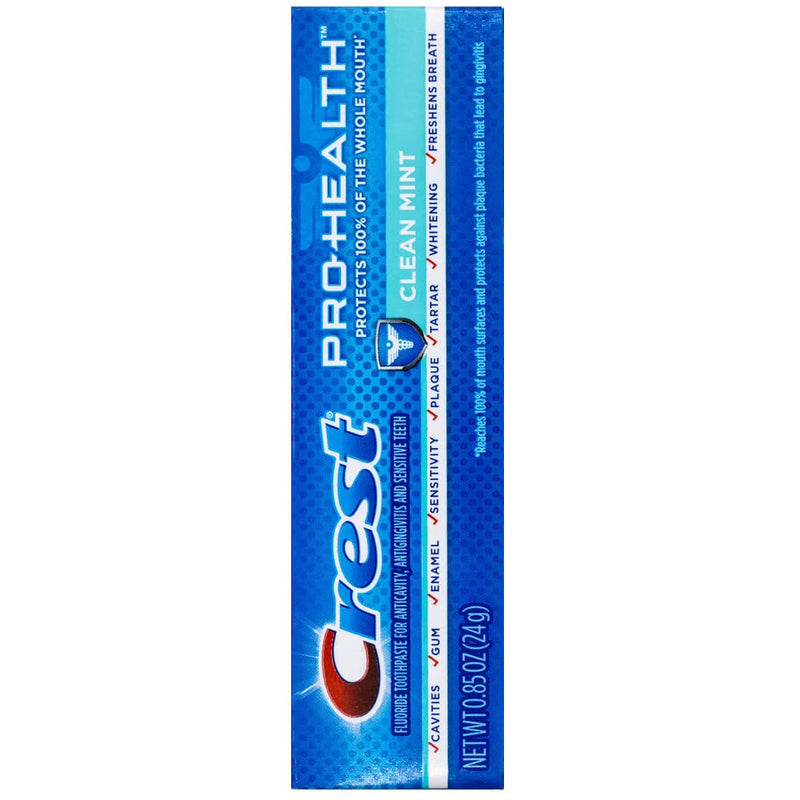 [Australia] - Crest Pro-Health Toothpaste, Clean Mint, Travel Size, TSA Approved, 0.85 Ounce (Pack of 12) 0.85 Ounce (Pack of 12) 