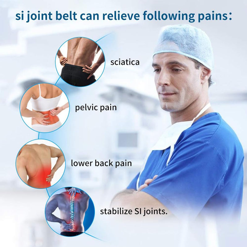 Women's Sacroiliac Belt, Women's Sacroiliac Belt, Women's Back Support Belt, Men's and Women's Low Back Pain Back Support Belt, Back Relief Device.(L-2XL)