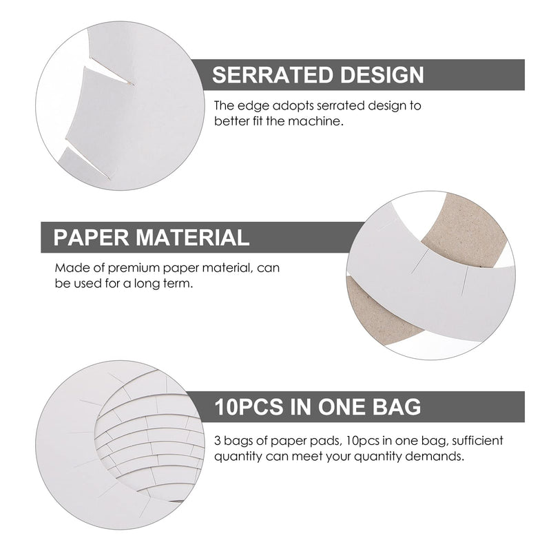 [Australia] - 30pcs Wax Machine Mat Wax Warmer Collar ing Machine Mat Hair Removal Kit Cloth Strips ing Protection Collars s Warmer Ring Paper Lining White 