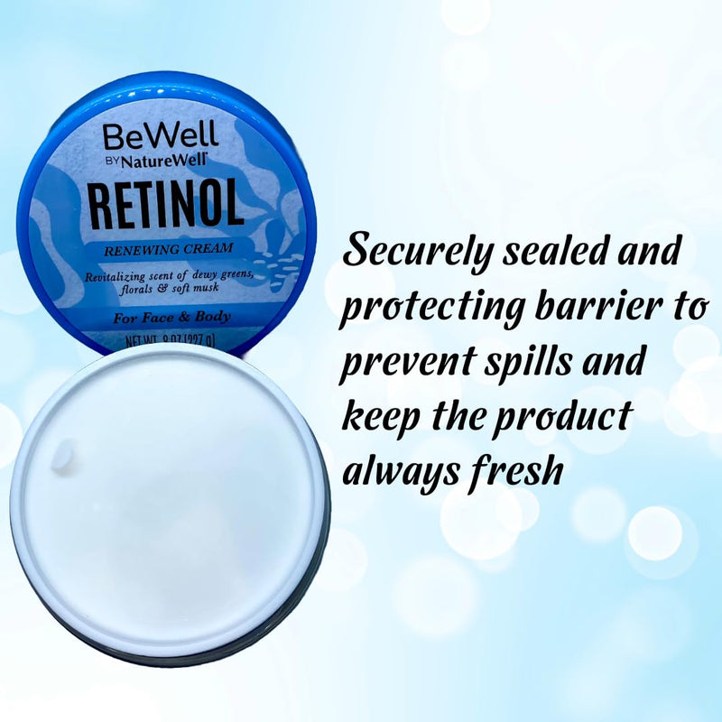 Retinol Renewing Cream for Face & Body 8oz – Advanced Anti-Aging Formula to Hydrate, Firm & Restore Skin Elasticity.
