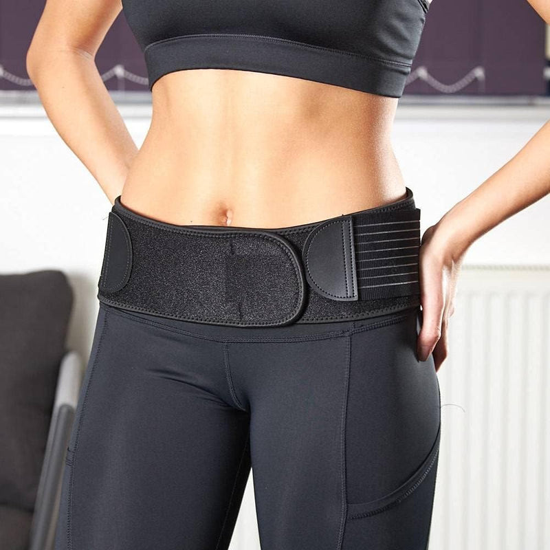 Premium Sciatica Belt Support | Adjustable Lumbar & Hip Brace | Pain Relief for Lower Back | Comfortable & Breathable Compression Belt for Sciatica & Sacroiliac Pain (Unisex) (Black)