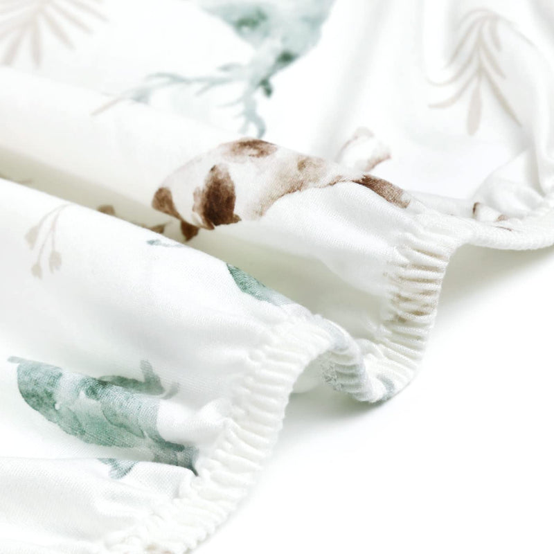 [Australia] - Stretch Ultra Soft Jersey Knit Fitted Crib Sheets Set 2 Pack，Fit All Standard Crib Mattress Pads Safe and Snug, Crib Fitted Sheet for Baby, Stylish African Savannah Animals Pattern Savannah Animal 