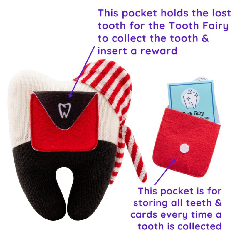 [Australia] - Pirate Tooth Fairy Pillow - Our Tooth Fairy Pillows are for Boys and Girls - This Tooth Fairy Kit Includes 5 Notecards and a Keepsake Pouch - Super Cute Pirate Tooth Fairy Gifts for Boys and Girls 