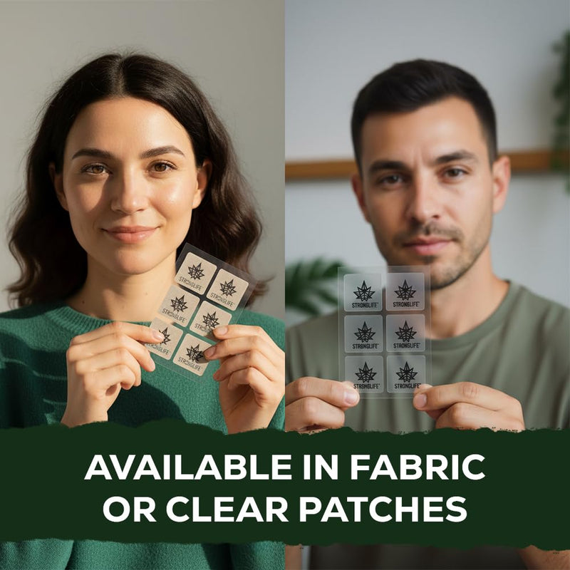 Stronglife Hemp Patches - 30 Hemp Oil Patches - 70mg per Patch with Total of 2100mg -12 Hour Transdermal Adhesive Discreet Patches UK - Hemp Cream Topical Alternative (Clear Patch) Clear Patch