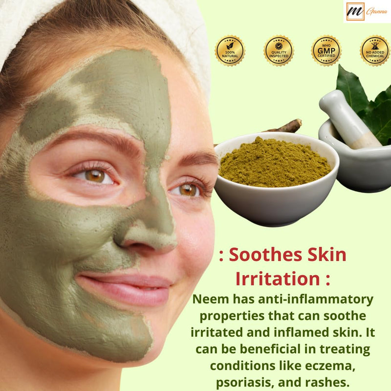 [Australia] - 100% Natural Neem Leaf/Azadirachta Indica Powder Ayurvedic Herb for Skin, Hair Care and Cosmetic Formulations 100 GMS / 0.22 LBS 