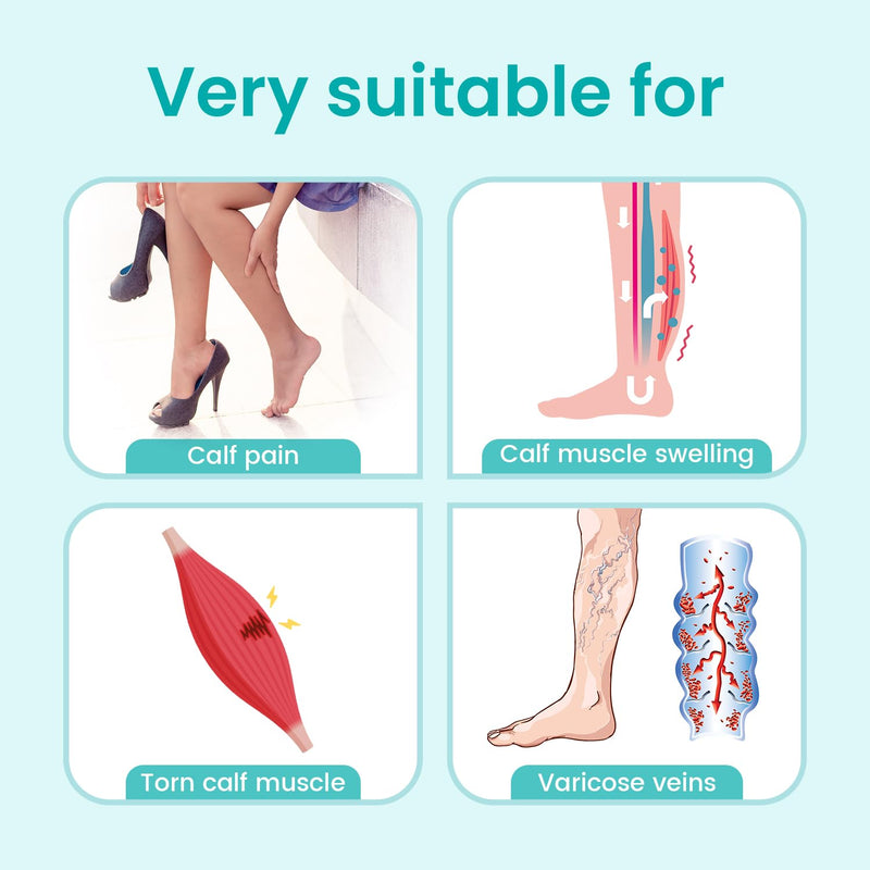 [Australia] - Calf bandage muscle fiber tear, compression bandage calves for men and women, adjustable calf support with elastic band, for varicose veins, calf strain, swelling, cramps, calf pain relief-L/XL L/XL 