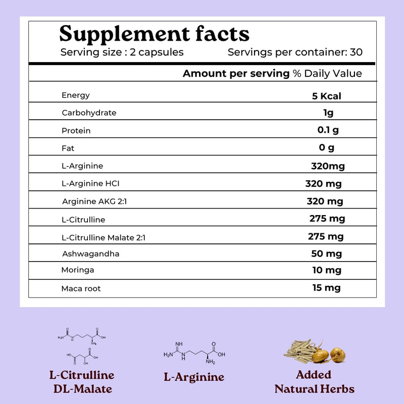 Mars by GHC, NitroFlux Nitric Oxide Capsules with L-Arginine, Pre Workout Circulation Booster, Ashwagandha & Moringa, Performance & Endurance Support, Pack of 1 1 count (Pack of 1)