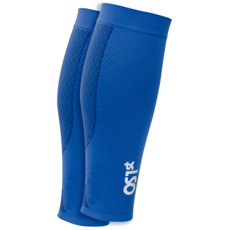 [Australia] - OS1st Calf Compression Sleeves for Men & Women relieves shin splints, leg fatigue and reduces recovery time Large Blue 