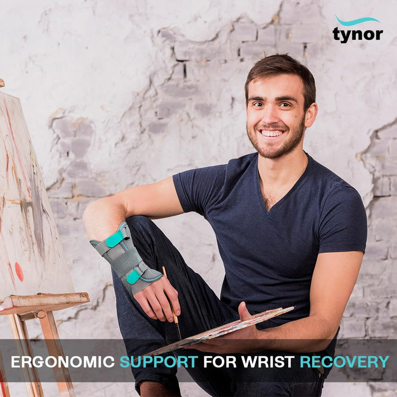 TYNOR Wrist & Forearm Splint, Grey, Right, XL, 1 Unit