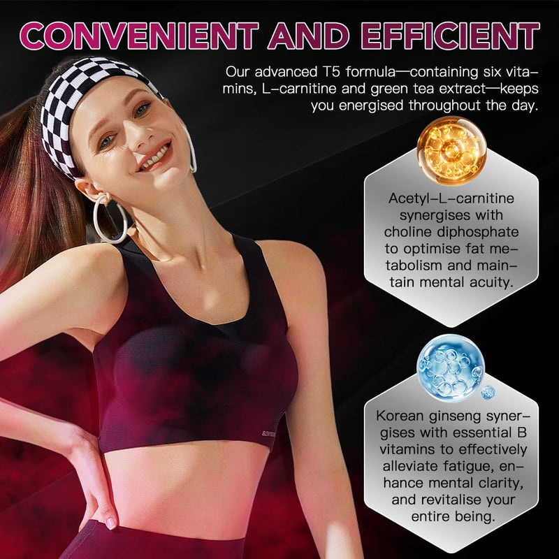 Triple-Strength T5 Capsules for Enhanced Exercise Results—Fat Burning and Weight Management for Both Men and Women