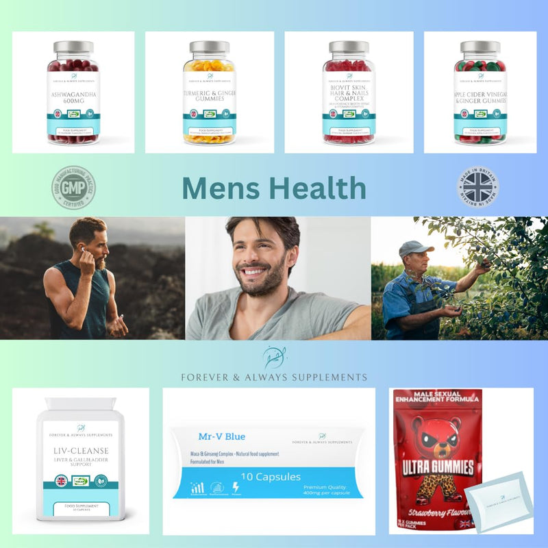 12 X Ultra Blue for Men high Strength Bundle, 100% Natural Supplement for Men! Male Support Formula! 7 Powerful Ingredients Maca, Korean Ginseng & More