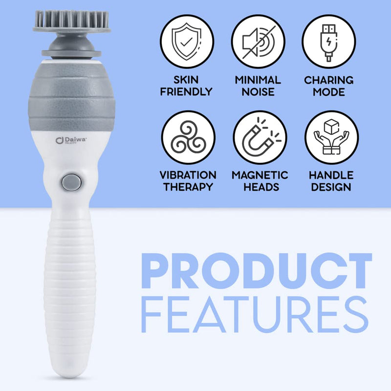 [Australia] - Daiwa Felicity Head Scalp Massager Scratcher 5-in-1 Stress Relief Massager Set for Scalp, Face, and Body Relaxation, Magnetic and Shiatsu Therapy for Tension, Pain Relief, and Wellness 