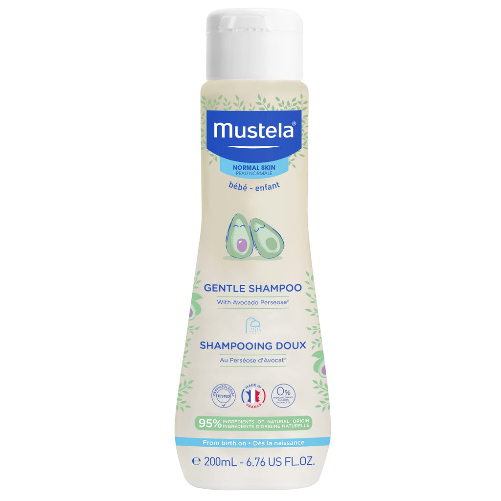 Mustela Baby Gentle Shampoo with Natural Avocado - Hair Care for Kids of all Ages & Hair Types - Tear-Free & Biodegradable Formula - Various Sizes - 1 or 2-Pack New packaging 6.76 Fl Oz (Pack of 1)