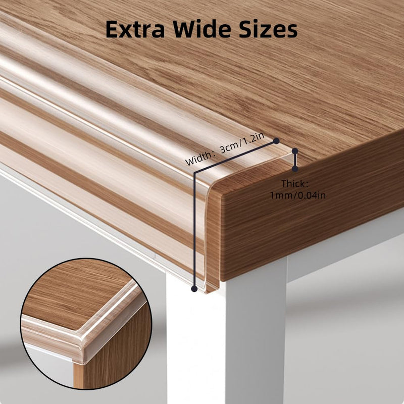 [Australia] - Baby Proofing Edge Protector for Kid Clear Edge Protector Strip Safety Corner Guards Child Proof Corner Bumper for Furniture 1.2in x 9.84ft 1.2" x 9.84'(thk: 1mm) 