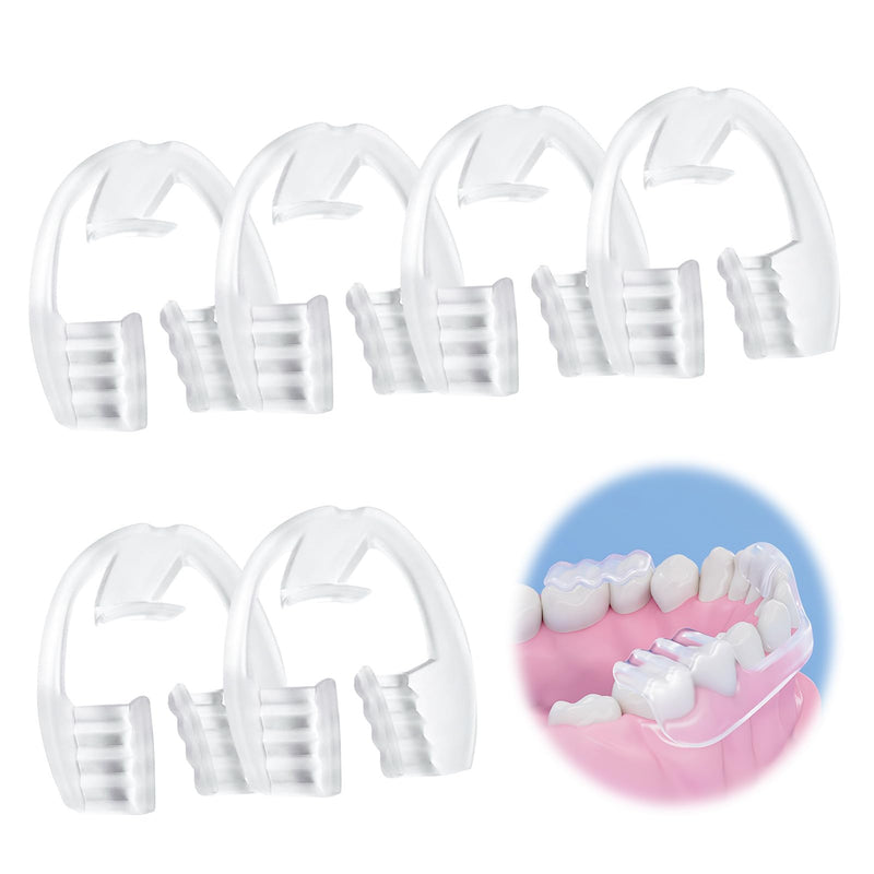 Mouth Guard for Grinding Teeth at Night, 6 Pack Nightguards for Teeth Clenching for Sleeping Bite Guard for Teeth Adults, No Boiling or Molding, Universal Size One Size Fits All