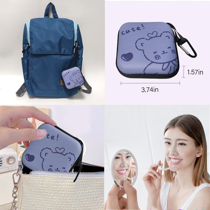 [Australia] - Retainer Case Travel Aligner Case Mouth Guard Box with Clip, Organizer Bag, Mirror and Removal Tool Set (Animal) Animal 