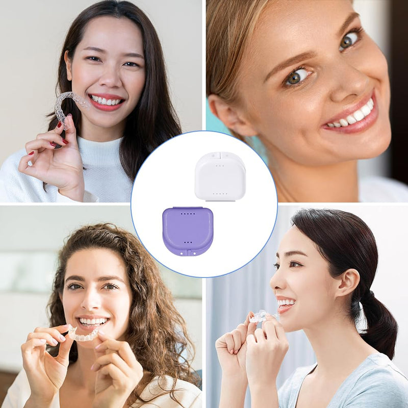 [Australia] - Denture box, denture box, 2 pieces braces box, braces box, braces box, denture box, denture box, denture container, denture box, denture box travel, dental retainer box 