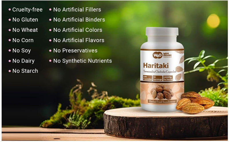 [Australia] - Haritaki Capsules ‚Äì Terminalia Chebula, 180 Pills, 90 Servings, 1000 mg. Pack of 1. 