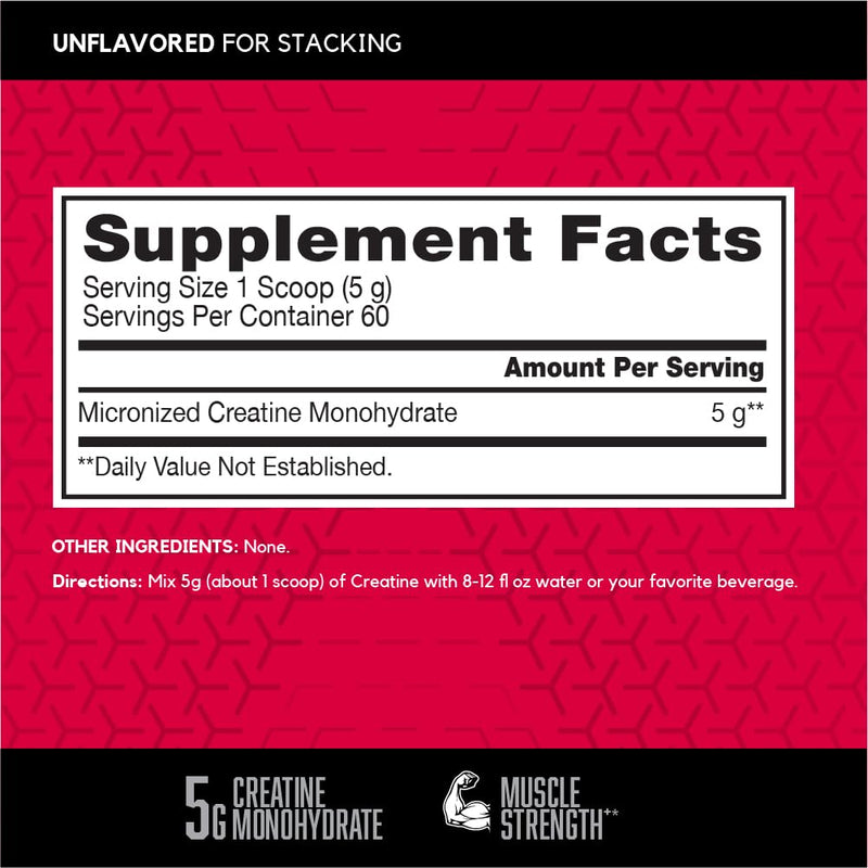 [Australia] - BSN Micronized Creatine Monohydrate Powder, Unflavored, 2 Months Supply-60 Servings, 10.9 ounce 