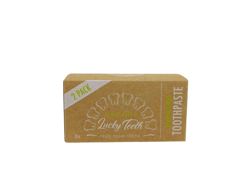[Australia] - Lucky Teeth Organic Toothpaste-All Natural, Remineralizes and Fortifies Teeth and Gums. (2 oz 2 Pack) 2 Ounce 2 Pack 