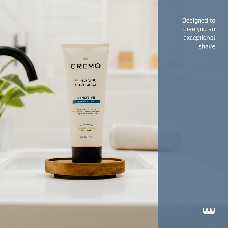 [Australia] - Cremo Sensitive Shave Cream, Astonishingly Superior Ultra-Slick Shaving Cream for Men, Fights Nicks, Cuts and Razor Burn, 6 Fl Oz 