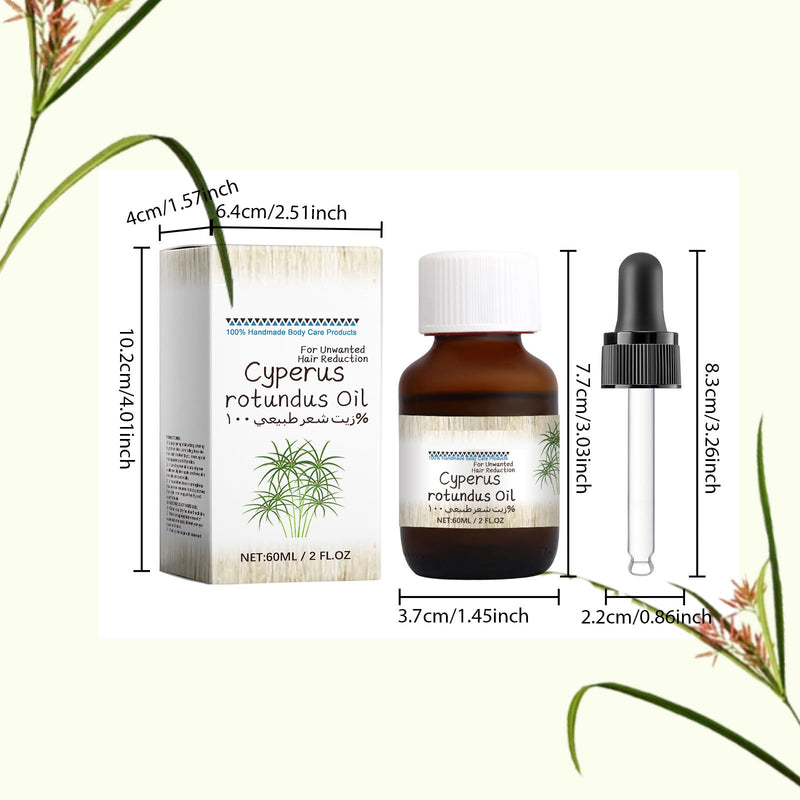 [Australia] - Cyperus rotundus oil,Pure Cyperus Oil Silky Hair Remover,Cyperus essential oils for hair removal,Mature Cyperus rotundus oil for reducing body hair growth 