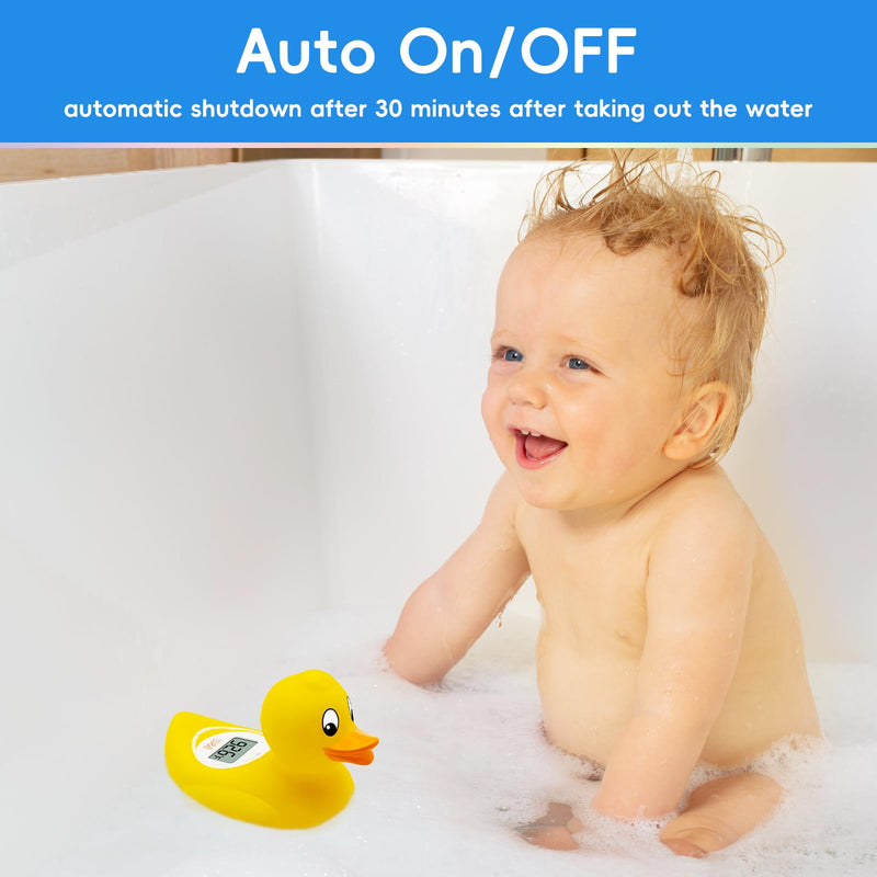 b&h Digital Duckling Baby Bath Thermometer, Infant Safe Floating Water Temperature Thermometer and Baby Bath Time Toy – Easy to Read Display | BPA-Free