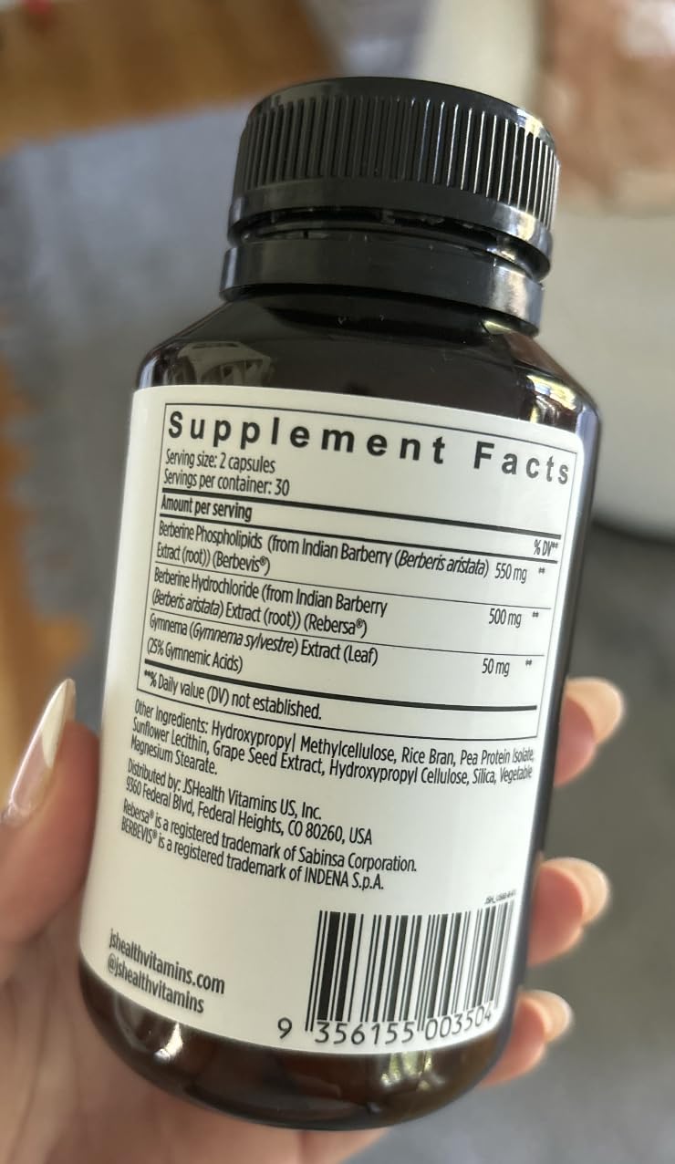 [Australia] - JSHealth Vitamins Berberine+ Formula ‚Äî Berberine Supplement for Metabolic Health ‚Äî Vegan, Gluten-Free & Non-GMO. (60 Tablets) 