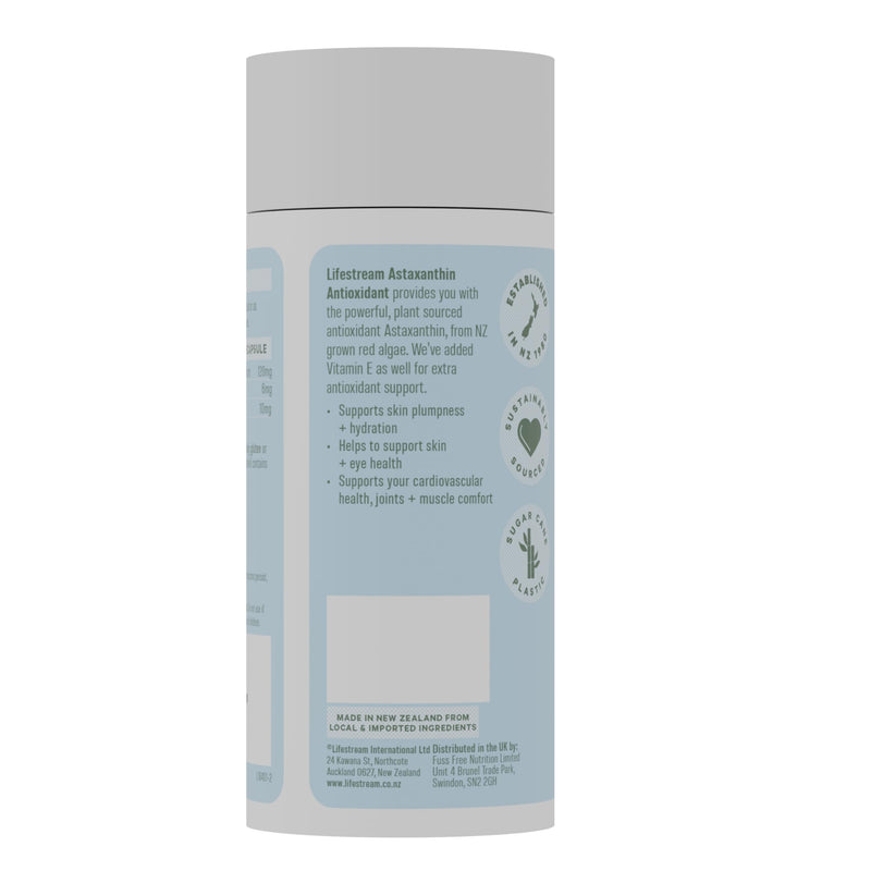 Lifestream AstaZan 60 Vegetarian Capsules, Astaxanthin Antioxidant Support