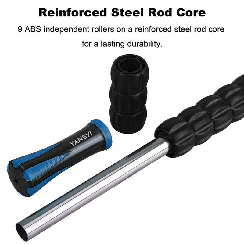 [Australia] - Yansyi Muscle Roller Stick for Athletes - Body Massage Stick - Release Myofascial Trigger Points Reduce Muscle Soreness Tightness Leg Cramps & Back Pain for Physical Therapy & Recovery (Blue 1) Blue 1 