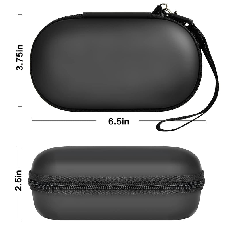 [Australia] - GWCASE Portable 2 in 1 Contact Lens Case and Glasses Case, Traveling Contact Cases Bag Box Holder with Soak Storage Kit Included Built-in Mirror, Tweezer, Lens Solution Bottle and Hand Strap-Black Black 