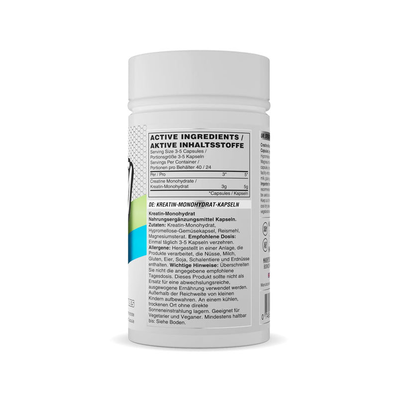 NaughtyBoy Creatine Monohydrate Capsules - 120 Capsules, Supports Strength, Power & Endurance, 1 of The Most Researched Sports Supplements, Easy-to-Swallow Format
