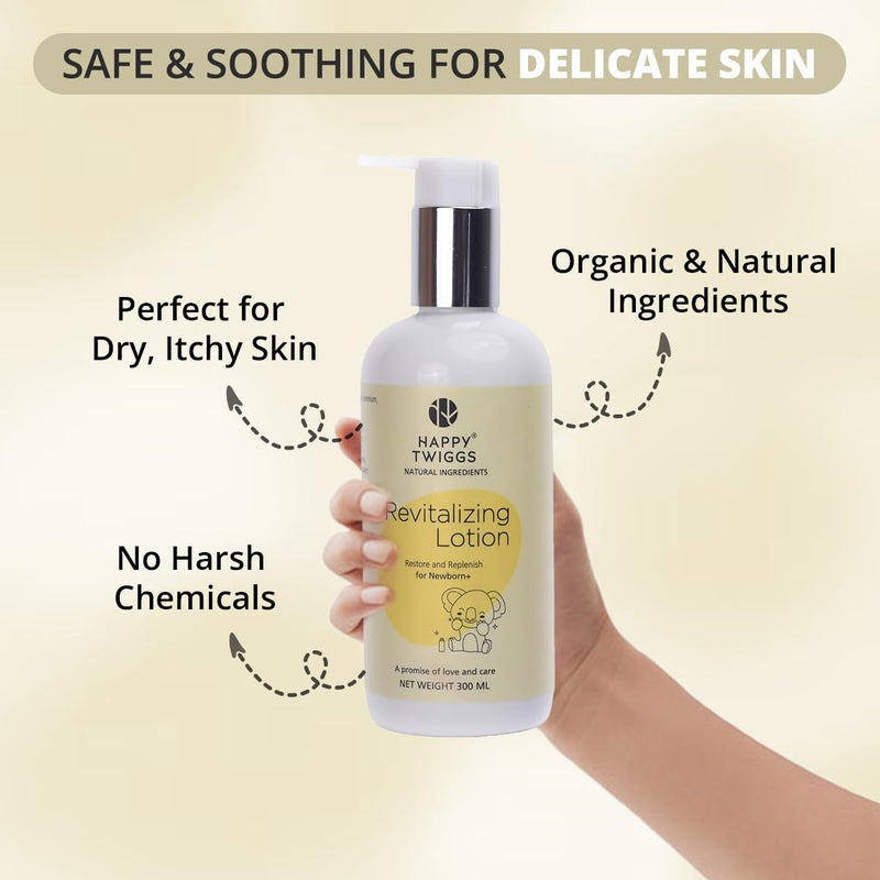 Organic Revitalizing Body Lotion for Newborn, Kids, Adults - Vitamin C & Watermelon Extract for Sensitive Skin, Non-Greasy, Tear-Free, Hydrating & Nourishing Body Lotion - Moisturizes & Protects