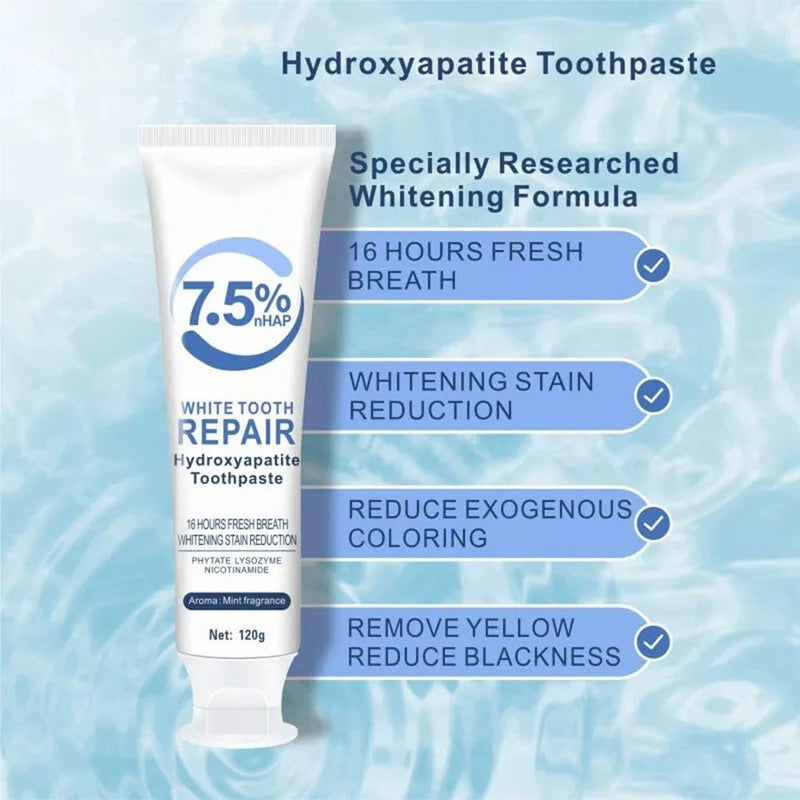 [Australia] - Hydroxyapatite Toothpaste for Enamel Repair & Stronger Teeth, Gentle Mint Flavor, Fresh Breath, Daily Oral Care with Hidroxiapatita 3.53 Ounce (Pack of 2) Blue 
