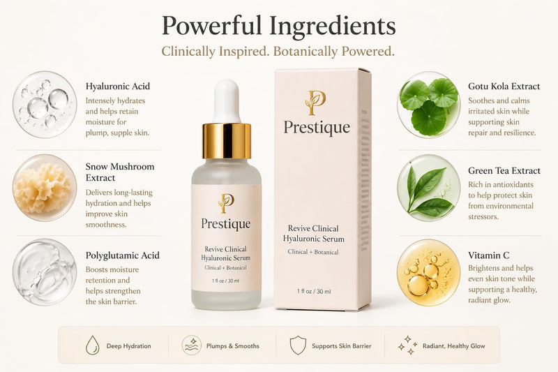 Revive Multi-Molecular Hyaluronic Acid Serum – Deep Hydration Facial Serum with Vitamin C & Centella Asiatica – nti-Aging, Deep Hydration, Made in USA – Fragrance Free, 1 fl oz