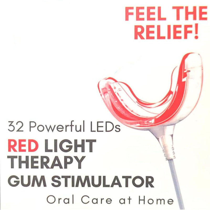 [Australia] - Red Light Therapy for Gums, Toothache Relief, 32 LED Periodontal Light, Bleeding Gums, Gum Health Red Light, with adapters for USB/C, iPhone, and Android 