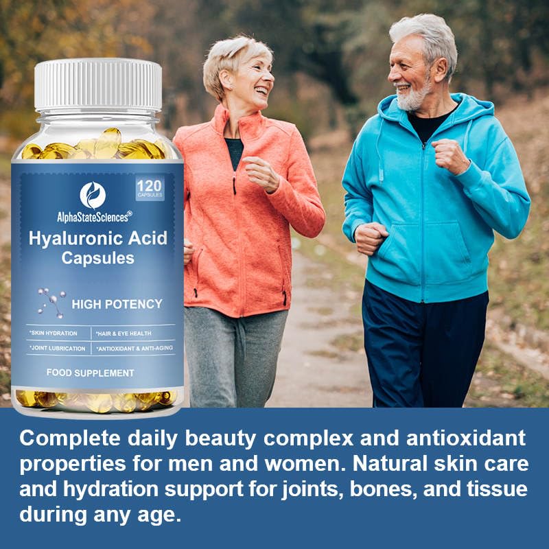 RevitalizeXtra Hyaluronic Acid - 120 SoftGel Capsules, Hyaluronic Acid 250mg, Vitamin C 25mg, Biotin 5000mcg - 2 Month Supply for Radiant Skin, Hair, and Joint Health