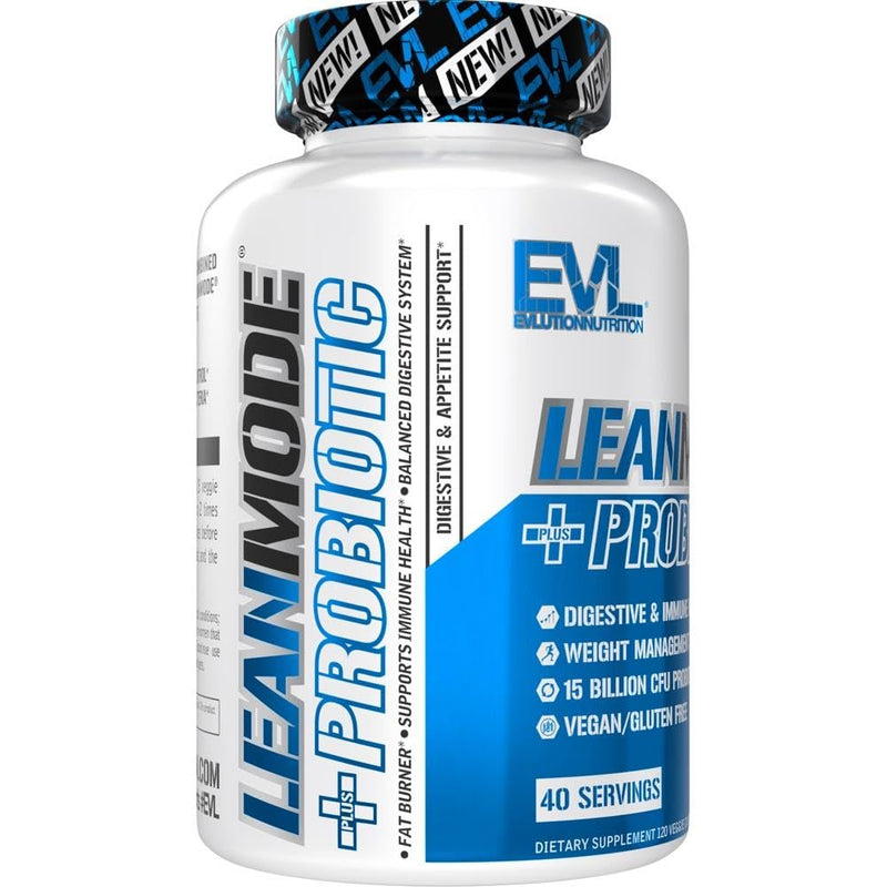 [Australia] - Evlution Nutrition Leanmode + Probiotic, Advanced Probiotic Capsule Supplement, 15 Billion CFUs per Serving, Digestive Support & Gut Health (40 Servings) 120 Count (Pack of 1) 