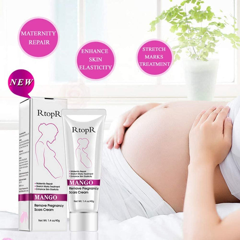 RtopR Mango Stretch Marks and Scar Cream -Stretch Marks and Scar Removal Cream for Pregnancy - Best Body Moisturizer-40g 1.41 Ounce (Pack of 1)