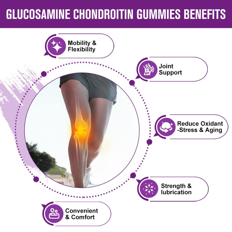 [Australia] - Glucosamine Chondroitin Gummies with MSM & Elderberry Extra Strength - Joint Support, Antioxidant Immune Support Supplement for Adults, Men & Women - 60 Chondroitin Gummies (2 Pack) 60 Count (Pack of 2) 