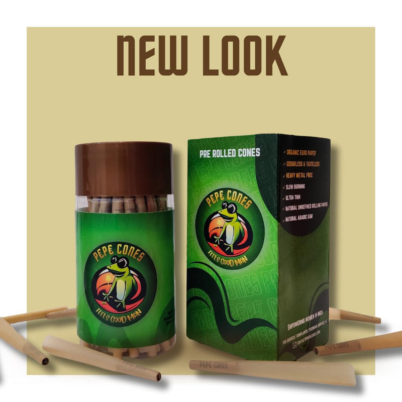 [Australia] - Natural Pre Rolled Cones - 1-1/4 Size Pre Roll Cones for Slow, Even Burn - Easy-to-use, Ultra Convenient Pre Roll Cones with Tips & Food Grade Paper Packing Tubes Included (1 1/4, 50) 1 1/4 50.0 