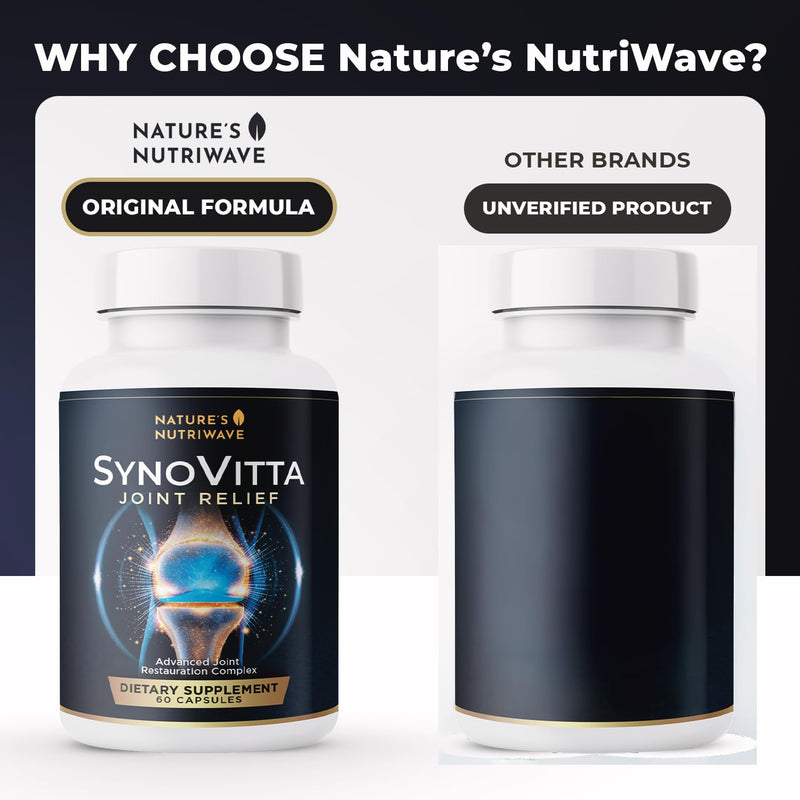 SynoVitta – MSM, Glucosamine, Turmeric & Boswellia – 1 Month Supply | MSM, Glucosamine, Turmeric & Boswellia | Non-GMO, Made in USA | Easy-to-swallow daily capsule 60 Count (Pack of 1)