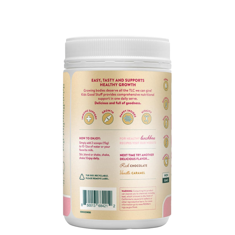 Nuzest - Kids Good Stuff - Vegan Smoothie Mix - Wild Strawberry - Multivitamin Nutritional Supplement Protein Shake - Dairy Free - Supporting Growth and Development - 225g/ 7.9 oz (15 Servings) 7.9 Ounce (15 Servings)
