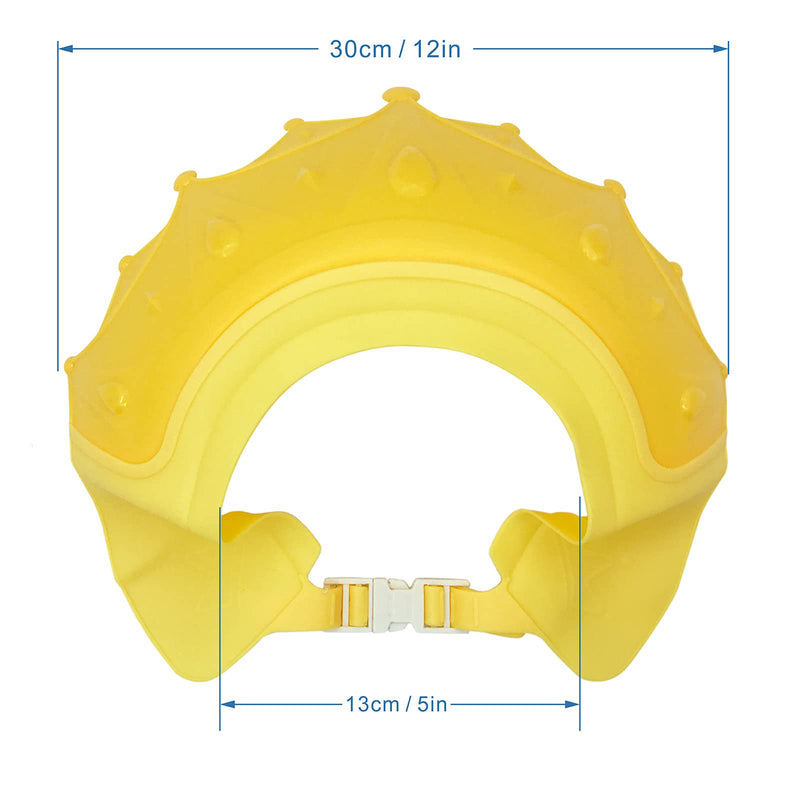 [Australia] - Baby Shower Cap Waterproof Shampoo hat for Children Toddler Girls Boys Protect ears eyes.Adjustable Silicone Bathing Crown. 