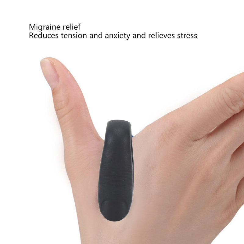 [Australia] - ZJchao 4pcs Thumb Acupoint Clip, Acupressure Hand Clip Stress Reduction Wearable Magnets Headache Migraine Relief Clip (Black) Black 