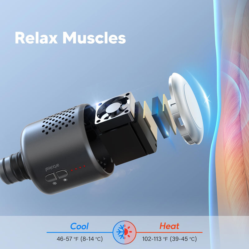 [Australia] - arboleaf Massage Accessories with Heat and Cool, Hot and Cold Massage Head for Muscle Pain Relief Deep Tissue Muscle Massager Accessories Rechargeable Heated Head 