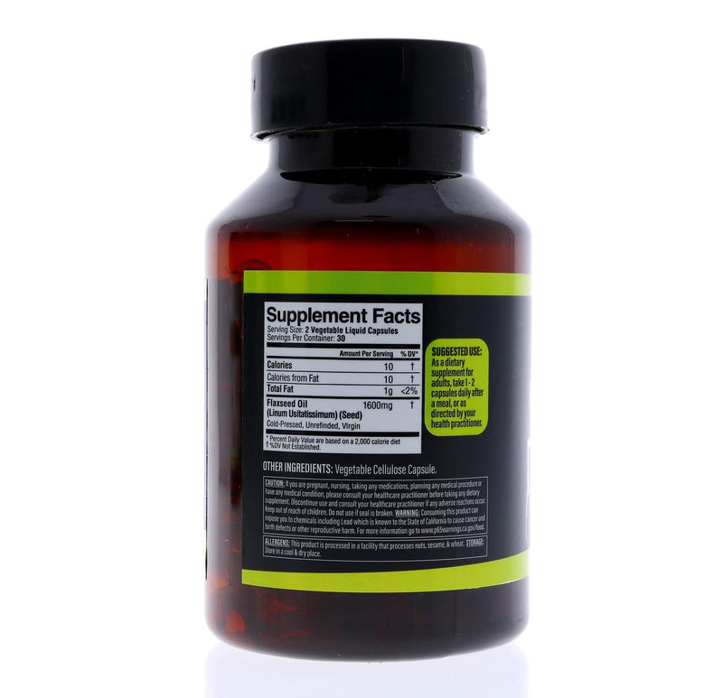 [Australia] - Dr. HERBALIST Flaxseed Oil 1600mg - 60 Capsules - Vegan, Gluten-Free, Source of Omega-3, 6 & 9 for Daily Nutrition 