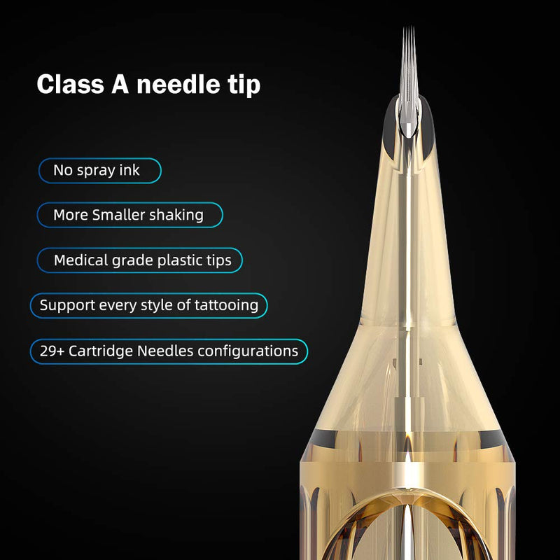 [Australia] - Ambition Premium #12 Standard 7RL Disposable Tattoo Needles Cartridges Supply 7 Round Liner 20Pcs for Professionals and Beginners Tattoo Artists 1207RL 